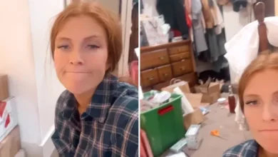 EXHAUSTING! Little People’s Audrey Roloff shows off very messy bedroom with boxes and clothes thrown all over at .5M home